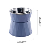 Dog Bowl Raised Cat Food Water Bowls with Detachable Elevated Stand Pet Stainless Steel Feeder Bowl No-Spill Anti Slip Pink
