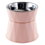 Dog Bowl Raised Cat Food Water Bowls with Detachable Elevated Stand Pet Stainless Steel Feeder Bowl No-Spill Anti Slip White