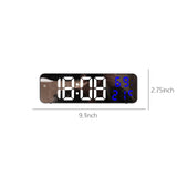 Digital Clock Large Display, Alarm Clock for Living Room Office Bedroom Decor, LED Corded Electric, Date Temp Display Wall Clock, Smart Cool Modern Desk Accessories Red