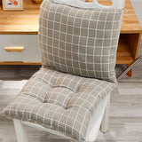 High Back Chair Cushions with Ties, 15.7" Indoor Outdoor Rocking Patio Chair Cushions, Non-skid No-Slip Onepiece Dining Chair Pad for Kitchen Dining Room Living Room Khaki