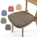 Chair Cushion with Ties for Dining Chairs, 16x17" Memories Foam Non-slip Chair Pad with Machines Washable Cover and Zipper, Detachable Cushion for Kithchen Living Room Office A