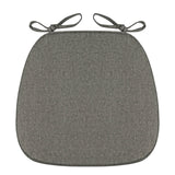 Chair Cushion with Ties for Dining Chairs, 16x17" Memories Foam Non-slip Chair Pad with Machines Washable Cover and Zipper, Detachable Cushion for Kithchen Living Room Office A