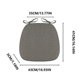 Chair Cushion with Ties for Dining Chairs, 16x17" Memories Foam Non-slip Chair Pad with Machines Washable Cover and Zipper, Detachable Cushion for Kithchen Living Room Office A
