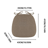 Chair Cushion with Ties for Dining Chairs, 16x17" Memories Foam Non-slip Chair Pad with Machines Washable Cover and Zipper, Detachable Cushion for Kithchen Living Room Office B
