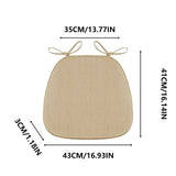 Chair Cushion with Ties for Dining Chairs, 16x17" Memories Foam Non-slip Chair Pad with Machines Washable Cover and Zipper, Detachable Cushion for Kithchen Living Room Office C