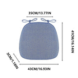 Chair Cushion with Ties for Dining Chairs, 16x17" Memories Foam Non-slip Chair Pad with Machines Washable Cover and Zipper, Detachable Cushion for Kithchen Living Room Office D
