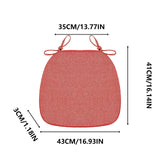Chair Cushion with Ties for Dining Chairs, 16x17" Memories Foam Non-slip Chair Pad with Machines Washable Cover and Zipper, Detachable Cushion for Kithchen Living Room Office E