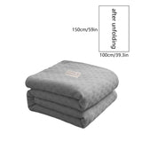 59x39" 100% Cottons Blanket, Soft and Breathable Bed Blanket, Multi-functional Bed Blanket for All Season, Machines Washable Bed Couch for Home Living Room Bedroom Office Travel Gray