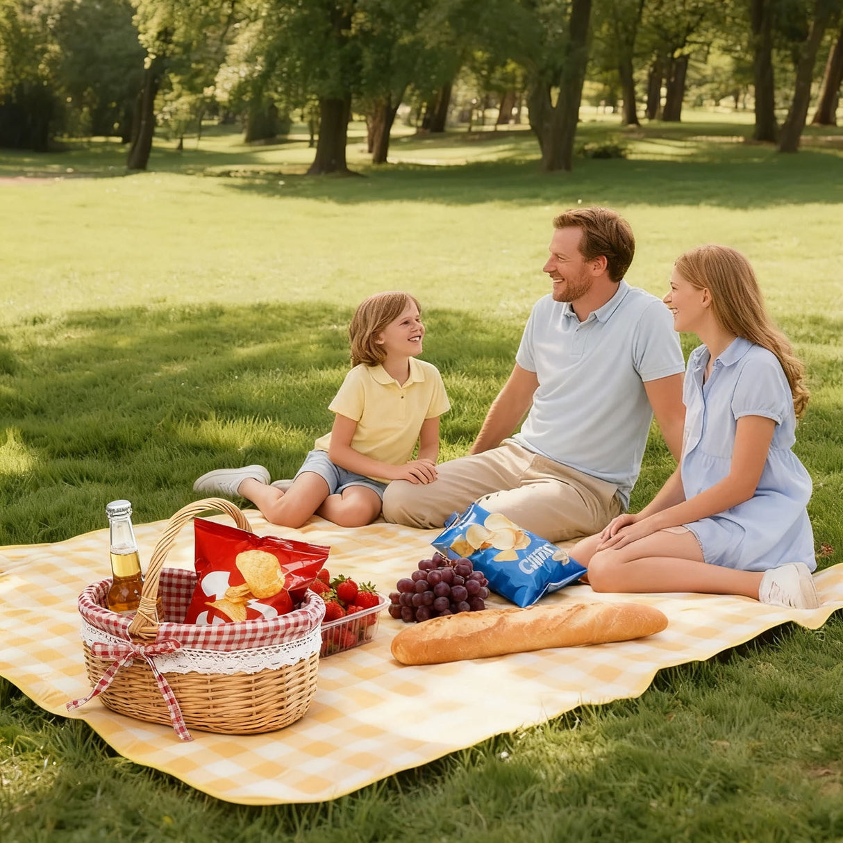 Wicker Picnic Basket with Handles and Linen Cloth Lining, Empty Baskets for Gifts, Woven Easter Basket, Willow Picnic Hamper Garden Harvest Basket, for Easter Egg Gathering, Candy, Toys Red