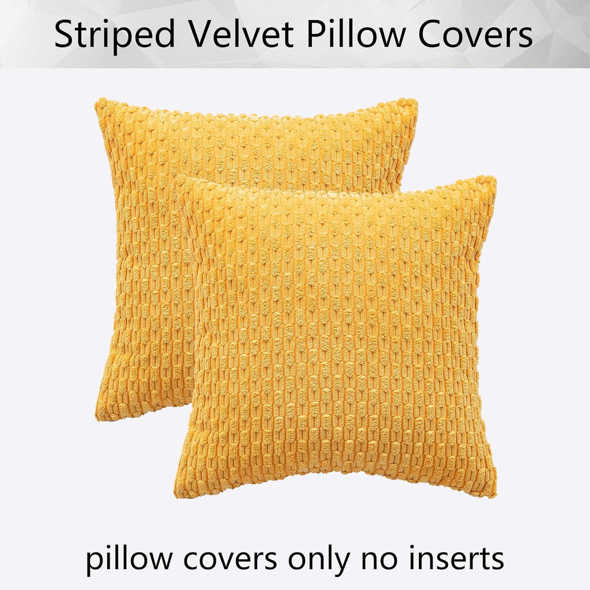 Holzlrgus Fall Set of 2 Striped Textured Velvet Corduroy Decorative Europe Sham Seasonal Autumn Throw Pillow Cushion Cover for Couch, (60x60 cm, 24inch), Burnt Brick 24 x 24-Inch Sage Green