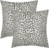 Lime Green White Leopard Print Pillow Covers 18x18 Inch Set of 2 Cheetah Animal Spots Decorative Throw Pillows For Couch Farmhouse Chinoiserie Pillow Cases Home Decor For Room Sofa Bed Porch Outdoor 20" x 20" Blue Leopard