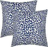 Lime Green White Leopard Print Pillow Covers 18x18 Inch Set of 2 Cheetah Animal Spots Decorative Throw Pillows For Couch Farmhouse Chinoiserie Pillow Cases Home Decor For Room Sofa Bed Porch Outdoor 18" x 18" Green Leopard