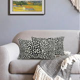 Lime Green White Leopard Print Pillow Covers 18x18 Inch Set of 2 Cheetah Animal Spots Decorative Throw Pillows For Couch Farmhouse Chinoiserie Pillow Cases Home Decor For Room Sofa Bed Porch Outdoor 12" x 20" Wine Red