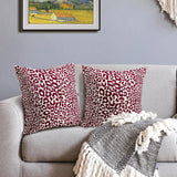 Lime Green White Leopard Print Pillow Covers 18x18 Inch Set of 2 Cheetah Animal Spots Decorative Throw Pillows For Couch Farmhouse Chinoiserie Pillow Cases Home Decor For Room Sofa Bed Porch Outdoor 16" x 16" Wine Red