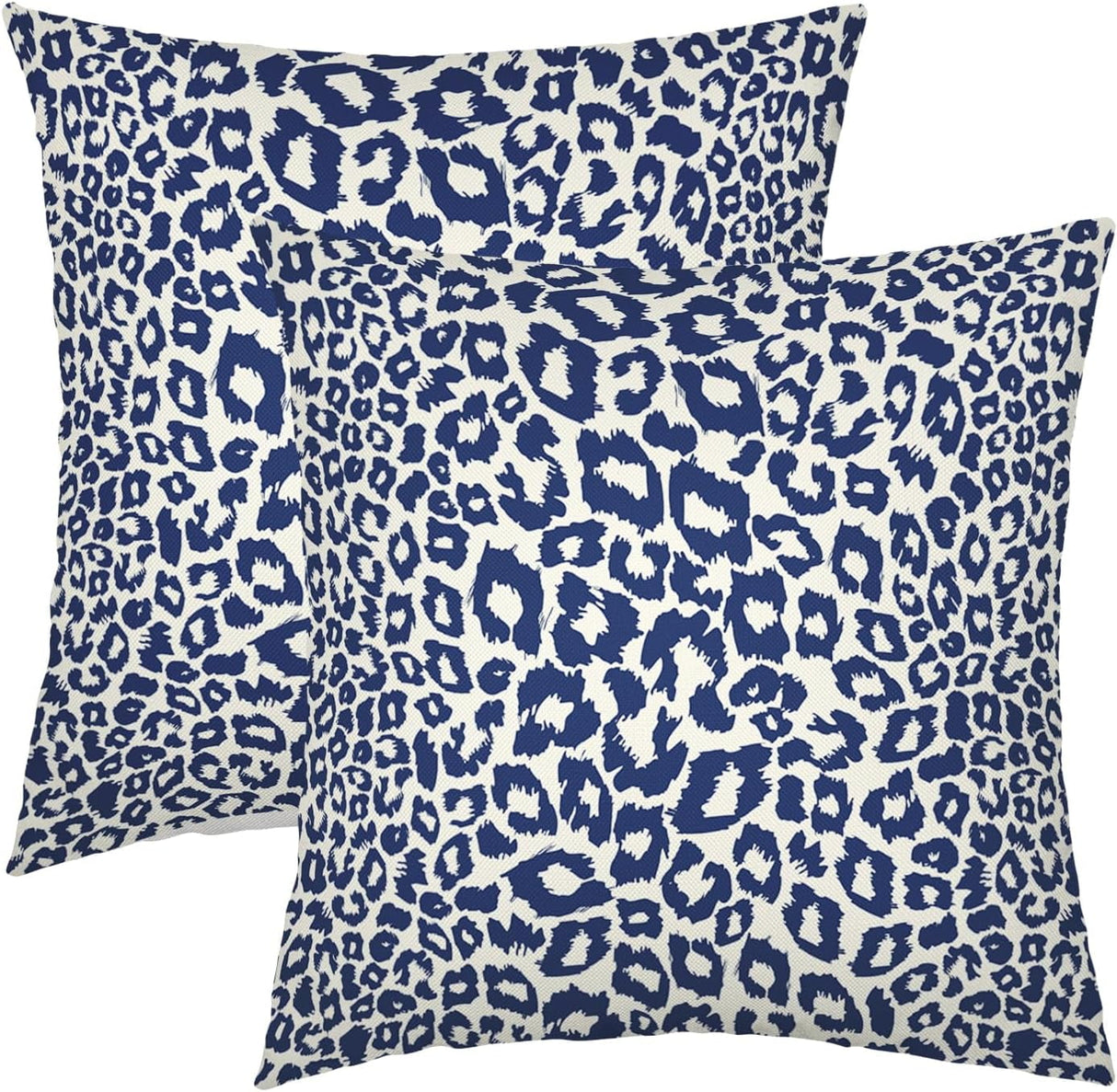 Lime Green White Leopard Print Pillow Covers 18x18 Inch Set of 2 Cheetah Animal Spots Decorative Throw Pillows For Couch Farmhouse Chinoiserie Pillow Cases Home Decor For Room Sofa Bed Porch Outdoor 18" x 18" Yellow Leopard