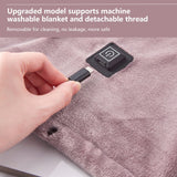 Cotton Blankets Queen Size Usb Electric Blanket Single Blanket Household Single Control Intelligent Temperature Regulating Dormitory Electric Mattress Warm Fuzzy Blanket White