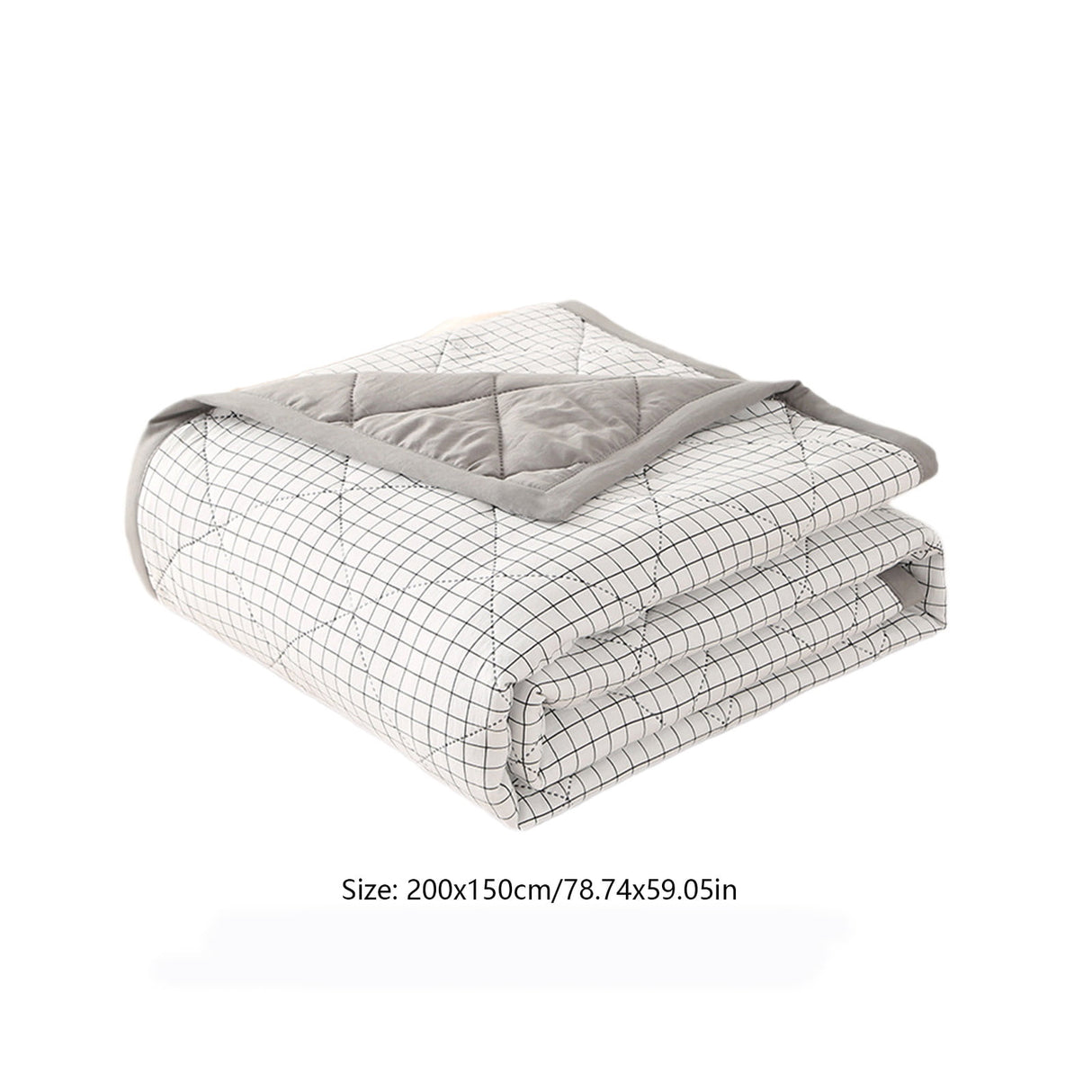 Summercome Cooling Quilt, Thin Quilts Summer Lightweight Comforter, Full Washed Cotton, Machine Washable, Soft Comfy Breathable Sleep Blanket for Hot Sleeper, Ultra-Cool Lightweight (Blue, Queen) Queen White