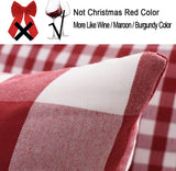 Light Blue Farmhouse Buffalo Plaid Pillow Covers 18x18 Set of 2 Patio Outdoor Decor Neutral Checkered Pillow Covers 18 x 18, Blue and White Gingham Pinstripe 18"x18", Set of 2 Burgundy