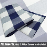 Light Blue Farmhouse Buffalo Plaid Pillow Covers 18x18 Set of 2 Patio Outdoor Decor Neutral Checkered Pillow Covers 18 x 18, Blue and White Gingham Plaid Check 18"x18", Set of 2 Khaki