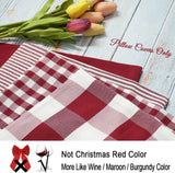Light Blue Farmhouse Buffalo Plaid Pillow Covers 18x18 Set of 2 Patio Outdoor Decor Neutral Checkered Pillow Covers 18 x 18, Blue and White Gingham 18" x 18" Red