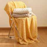 Throw Blanket for Couch 50 x 60 inches Knit Woven Blankets Cozy Lightweight Decorative Throw for Bed and Living Room,Beige Brick red