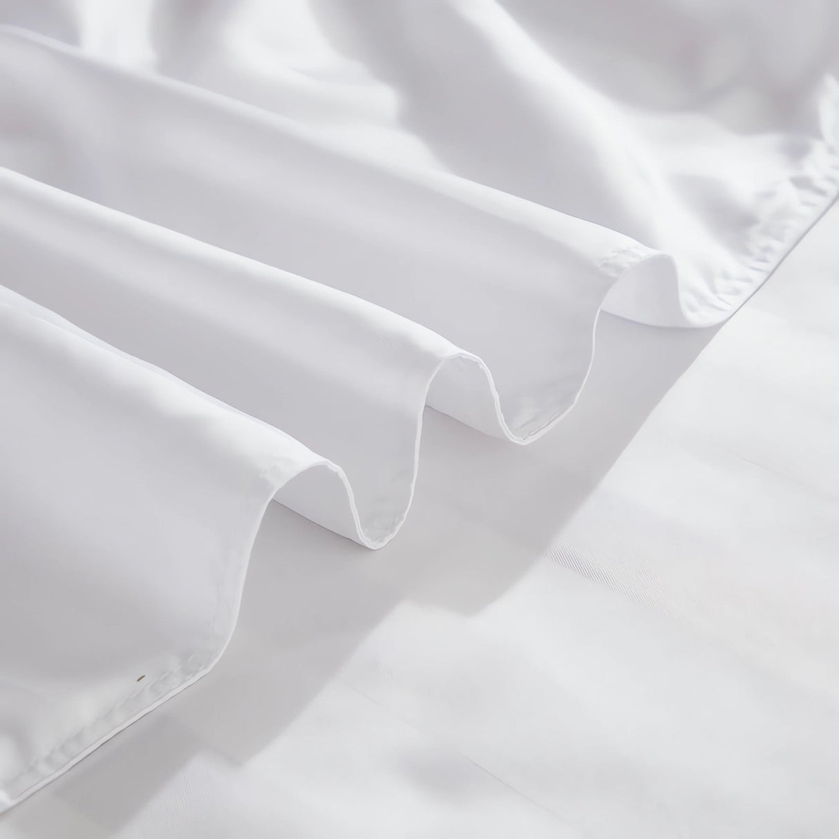 Kdkad Bed Sheets, Pure Linen Sheets, Breathable and Serviceable Line King Size Sheets, Anti-Tear Line Bed Sheets, Machine Washable, Deep Pocket 91×87 in White