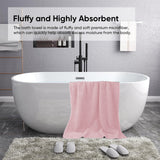 Bath Towel, Oversize Bath Towel, 55×28 Inch Large Microfiber Bath Towels, Soft, Absorbent, and Quick Dry Towels for Bathroom, Pool, Beach, Swim, and Yoga, Large Bathroom Towels for Daily Use 13.4×30 in Pink