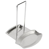 Chmadoxn Lid and Spoon Rest Shelf, Pot Lid Organizer, 304 Stainless Steel Pan Pot Cover Lid Rack Stand Organizer, Pan Lid Organizer Storage Soup Spoon Rests Utensils Kitchen Tool