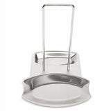 Chmadoxn Lid and Spoon Rest Shelf, Pot Lid Organizer, 304 Stainless Steel Pan Pot Cover Lid Rack Stand Organizer, Pan Lid Organizer Storage Soup Spoon Rests Utensils Kitchen Tool