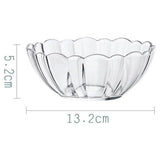 Luxshiny Transparent Acrylic Lotus Bowl - Lightweight Serving Bowl for Salad, Fruits, Desserts, Ideal for Parties, Gatherings, and Everyday Use 13.2*13.2*5.2cm As Shown