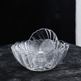 Luxshiny Transparent Acrylic Lotus Bowl - Lightweight Serving Bowl for Salad, Fruits, Desserts, Ideal for Parties, Gatherings, and Everyday Use 13.2*13.2*5.2cm As Shown