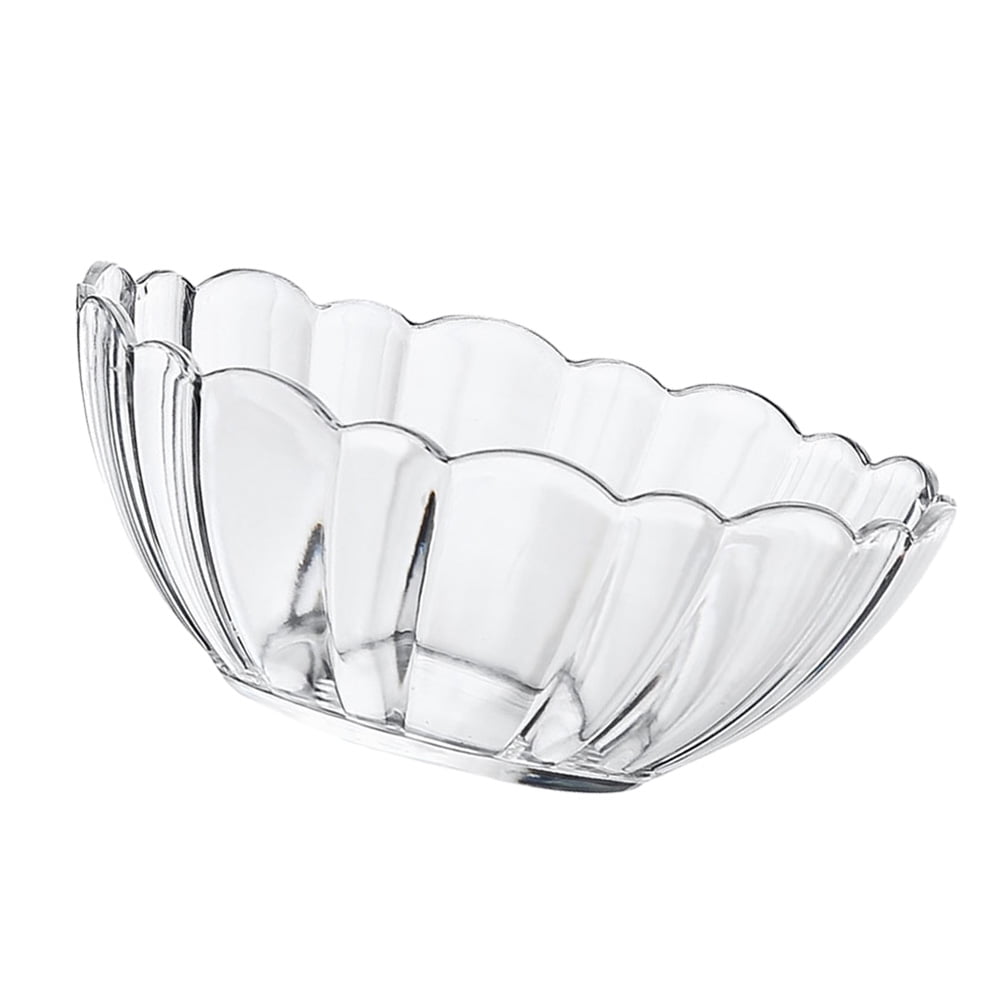 Luxshiny Transparent Acrylic Lotus Bowl - Lightweight Serving Bowl for Salad, Fruits, Desserts, Ideal for Parties, Gatherings, and Everyday Use 13.2*13.2*5.2cm As Shown