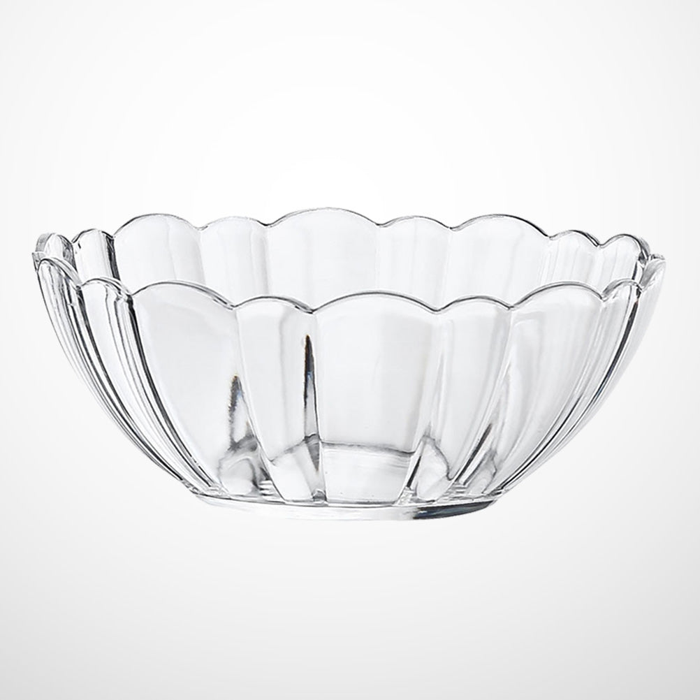 Luxshiny Transparent Acrylic Lotus Bowl - Lightweight Serving Bowl for Salad, Fruits, Desserts, Ideal for Parties, Gatherings, and Everyday Use 13.2*13.2*5.2cm As Shown