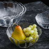 Luxshiny Transparent Acrylic Lotus Bowl - Lightweight Serving Bowl for Salad, Fruits, Desserts, Ideal for Parties, Gatherings, and Everyday Use 13.2*13.2*5.2cm As Shown