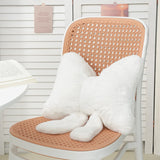 Darzheoy Bow Shaped Throw Pillow Soft Stuffed Bow Christmas Decorations Soft Furry Bow Throw Pillows Cute Bowknot Plush Pillow Home Decor for Couch Living Room Bed White