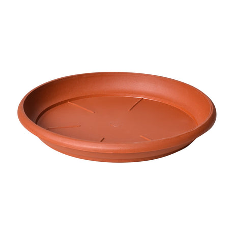 Darzheoy 6 Pack Plant Saucer Tray 3.6 inch, Heavy Duty Plastic Pot Plant Drip Trays Saucers for Indoors Outdoor, Plant Water Tray for Planters 5.3" Brown