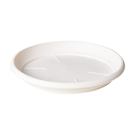 Darzheoy 6 Pack Plant Saucer Tray 3.6 inch, Heavy Duty Plastic Pot Plant Drip Trays Saucers for Indoors Outdoor, Plant Water Tray for Planters 5.3" White