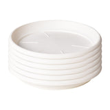 Darzheoy 6 Pack Plant Saucer Tray 3.6 inch, Heavy Duty Plastic Pot Plant Drip Trays Saucers for Indoors Outdoor, Plant Water Tray for Planters 5.9" White