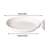 Darzheoy 6 Pack Plant Saucer Tray 3.6 inch, Heavy Duty Plastic Pot Plant Drip Trays Saucers for Indoors Outdoor, Plant Water Tray for Planters 5.9" White