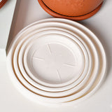 Darzheoy 6 Pack Plant Saucer Tray 3.6 inch, Heavy Duty Plastic Pot Plant Drip Trays Saucers for Indoors Outdoor, Plant Water Tray for Planters 5.9" White