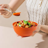 Kdkad Serviceable Plastic Cereal Bowls - Large Dishwasher-Safe Shatterproof Bowls for Soup, Salad & Snacks | Lightweight, Stackable Kitchenware for Home, Office & Restaurant Use As Show Yellow1