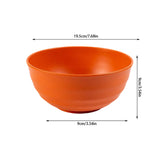 Kdkad Serviceable Plastic Cereal Bowls - Large Dishwasher-Safe Shatterproof Bowls for Soup, Salad & Snacks | Lightweight, Stackable Kitchenware for Home, Office & Restaurant Use As Show Yellow1