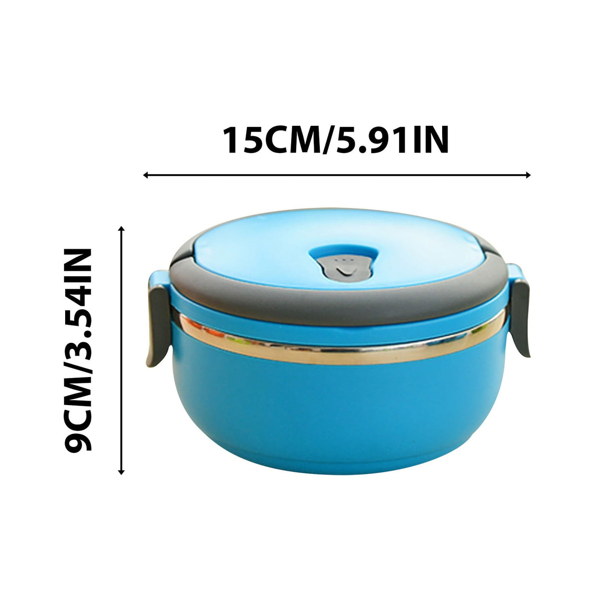 Darzheoy Lunch Box Containers for Hot Food, Portable Lunch Box Stainless Steel Insulated Food Storage Container for Outdoor Camping Picnic Blue