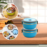 Darzheoy Lunch Box Containers for Hot Food, Portable Lunch Box Stainless Steel Insulated Food Storage Container for Outdoor Camping Picnic Blue
