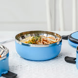 Darzheoy Lunch Box Containers for Hot Food, Portable Lunch Box Stainless Steel Insulated Food Storage Container for Outdoor Camping Picnic Blue
