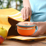 Darzheoy Lunch Box Containers for Hot Food, Portable Lunch Box Stainless Steel Insulated Food Storage Container for Outdoor Camping Picnic Orange