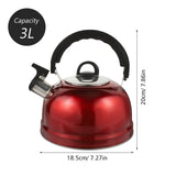 HOOWIFFY Whistling 1Pack 9.1In Tea Kettles Stovetop Whistling