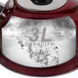 HOOWIFFY Whistling 1Pack 9.1In Tea Kettles Stovetop Whistling