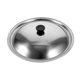 HOOWIFFY Stainless Steel Pot Lid for Kitchen Easy Clean Universal Pan Cover with Sturdy Handle 11.8 Inches Silver