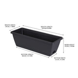Chmadoxn Plastic Vegetable Containers- Balcony Flower Planter, Suitable for Home Gardening Vegetable Growing Containers 5.91" x 19.69" Black